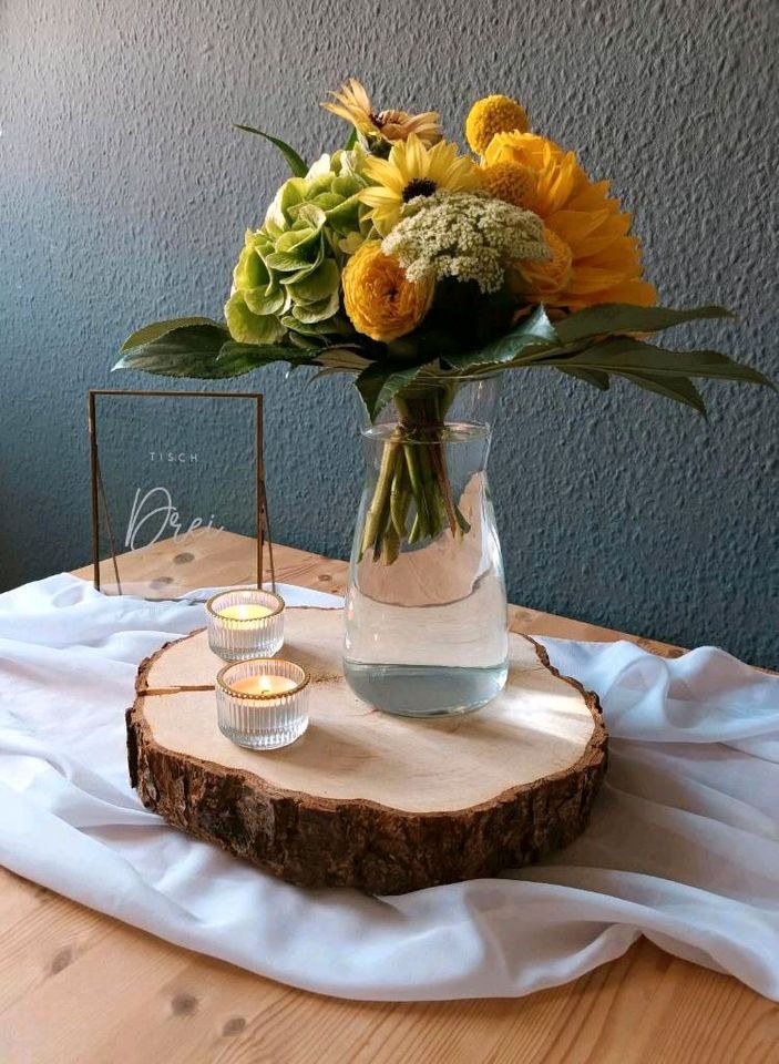 12x Blumenvasen Glasvase 1l Hochzeitsdeko mieten bei Areletia-Weddings