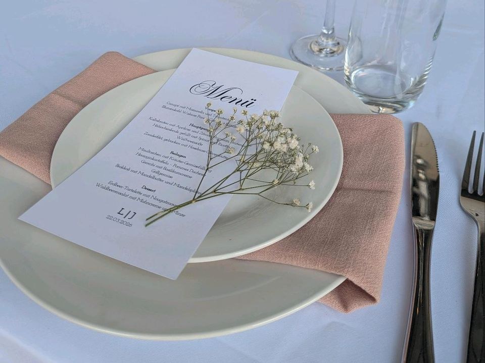 100x altrosa Servietten Stoffservietten mieten bei Areletia-Weddings