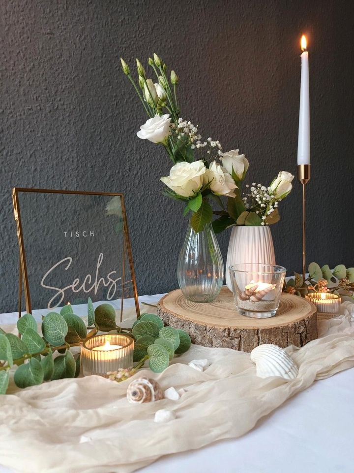 20x Glasvase Vase Muster Hochzeitsdeko mieten bei Areletia-Weddings – 4