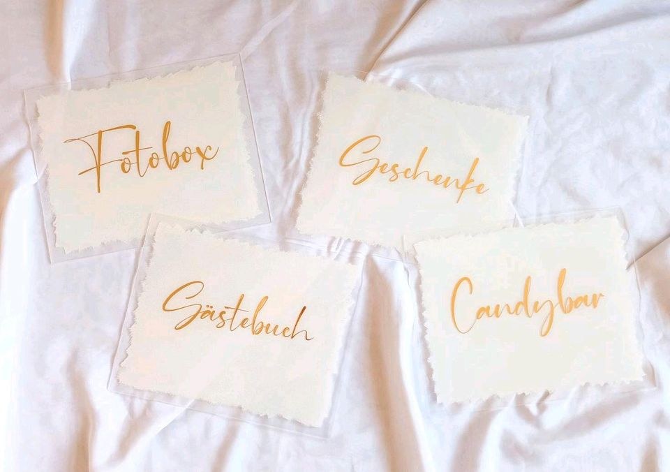 4x Schilder Set Fotobox Candybar Hochzeitsdeko mieten – 2