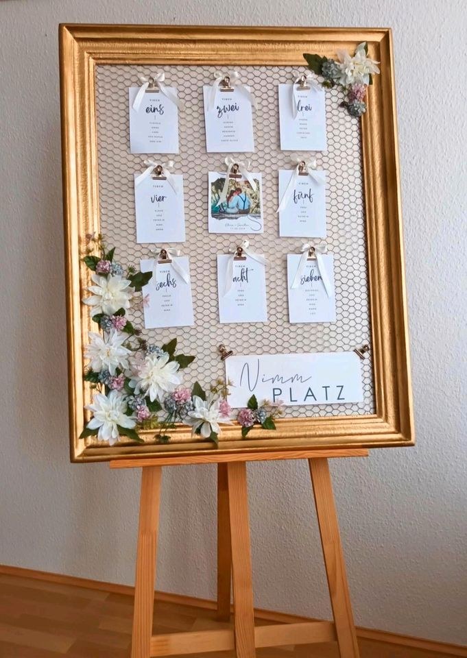 8x Staffelei Hochzeitsdeko mieten bei Areletia-Weddings – 2