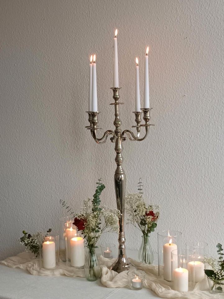 20x Glasvase Vase Muster Hochzeitsdeko mieten bei Areletia-Weddings – 3