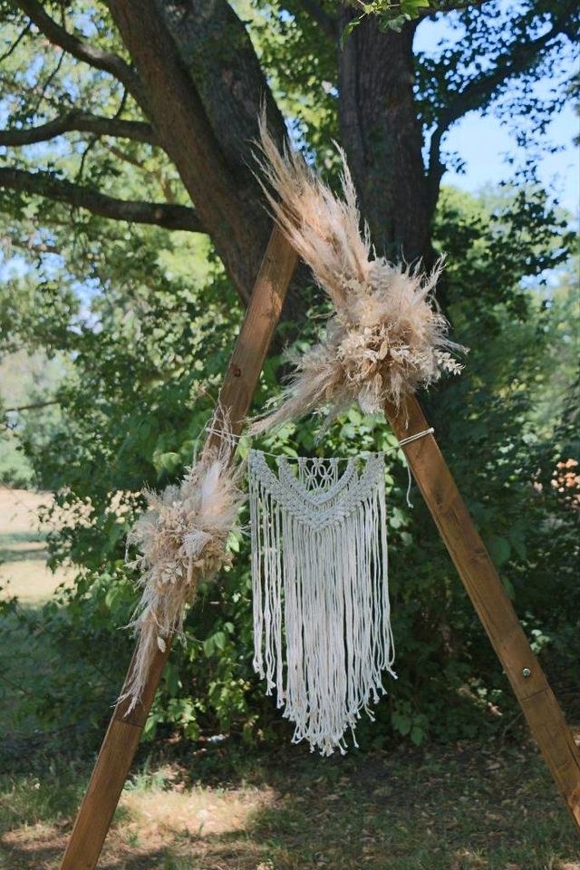 2er Set Trockenblumen Gesteck Traubogen mieten bei Areletia-Weddings – 2