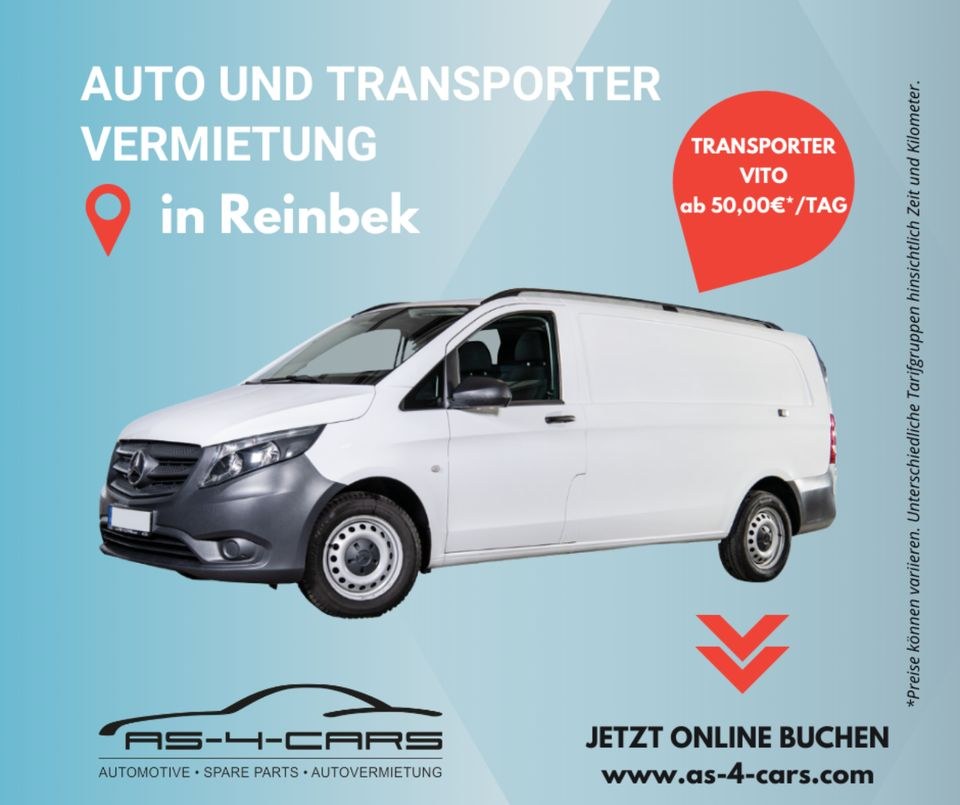 Vito Kastenwagen Transporter 50 Tag Umzug mieten bei As-4-cars