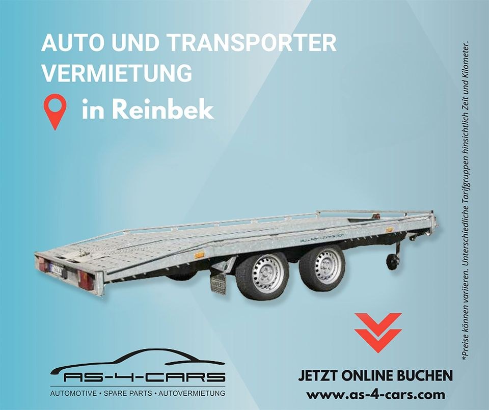 PKW Anhänger Transporter Autotransporter 65 mieten bei As-4-cars