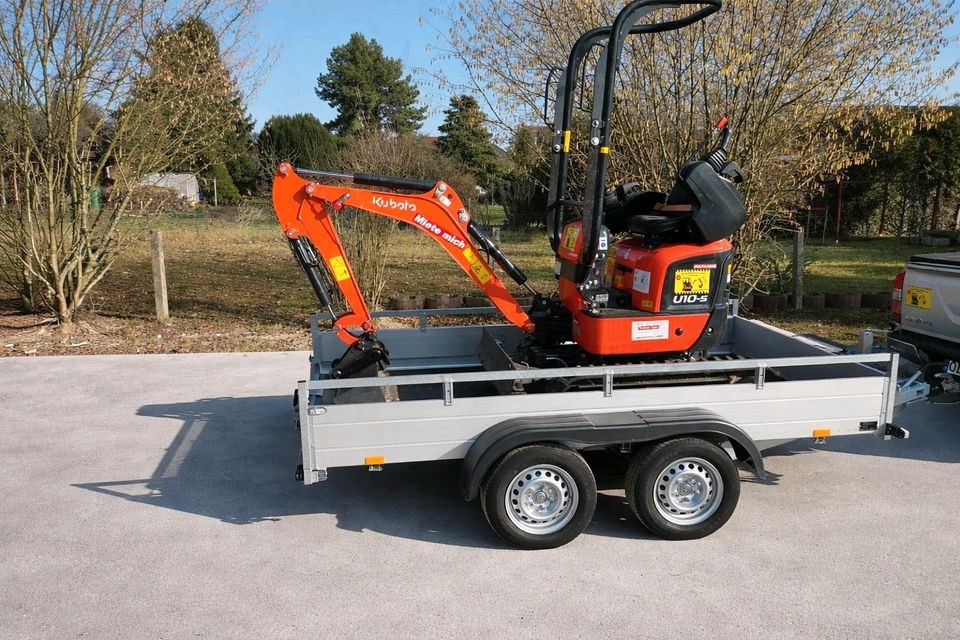 Anhänger Rampen 2000kg Minibagger Transport mieten in Trittau – 3