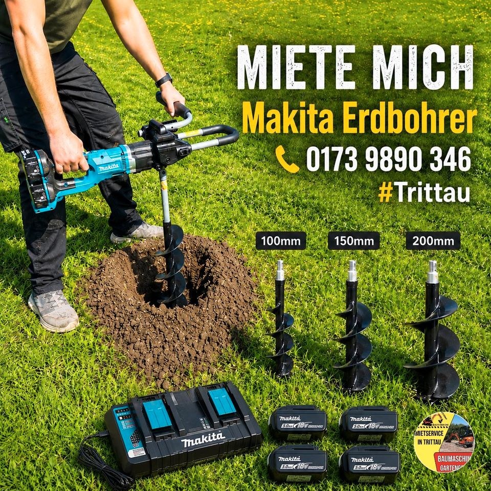 Erdbohrer Makita Akku mieten in Trittau