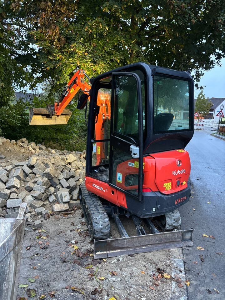 Minibagger Kubota KX019 4 ideal Glasfaserbau mieten in Abensberg – 2