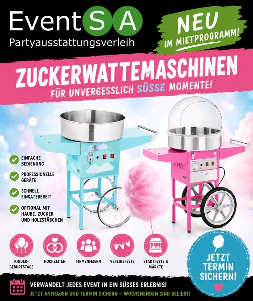 Zuckerwattemaschine mieten bei BauSA Baumaschinen