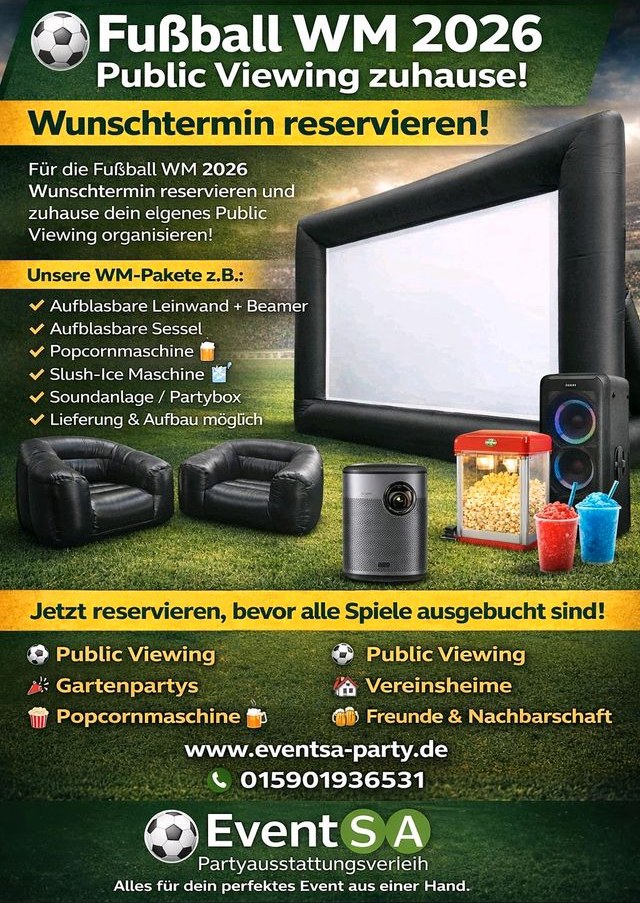 Aufblasbare leinwand fußball wm beamer mieten bei BauSA Baumaschinen – 3