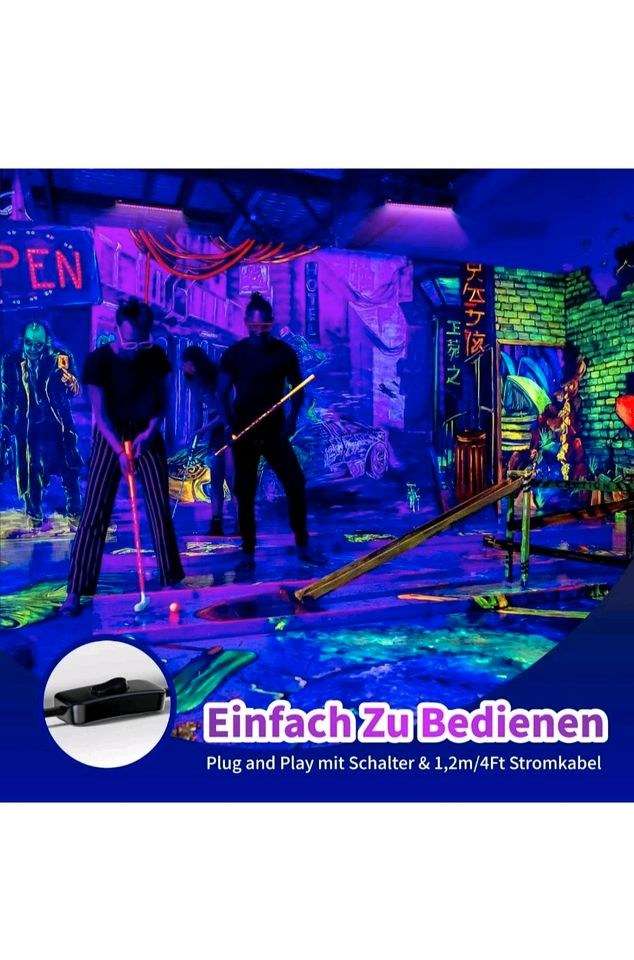 Schwarzlicht mieten bei BauSA Baumaschinen – Licht für Party & Event – 4