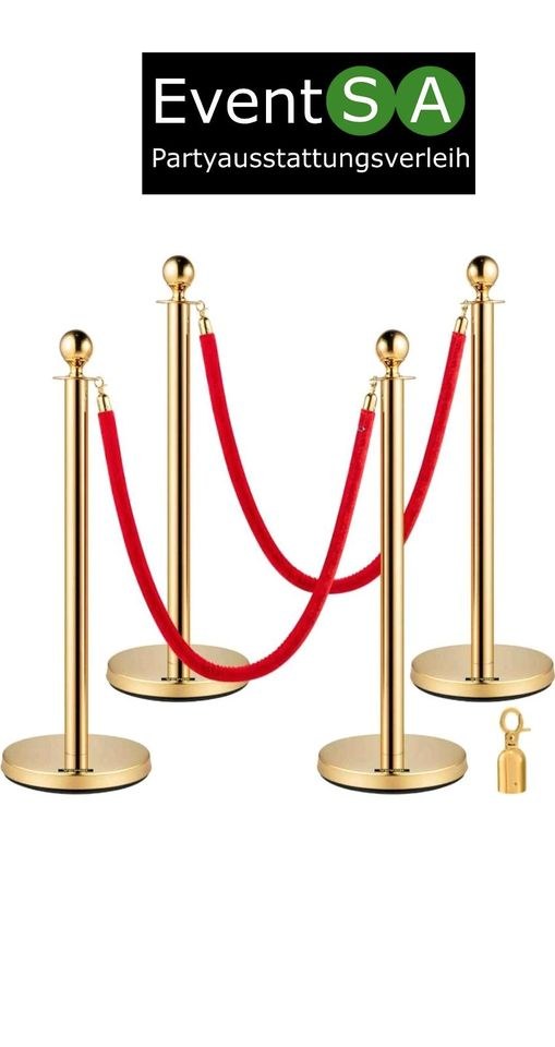 Absperrpfosten VIP Gold Personenleitsystem mieten in Herne