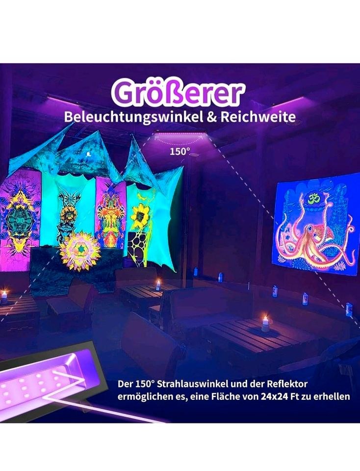 Schwarzlicht mieten bei BauSA Baumaschinen – Licht für Party & Event – 2