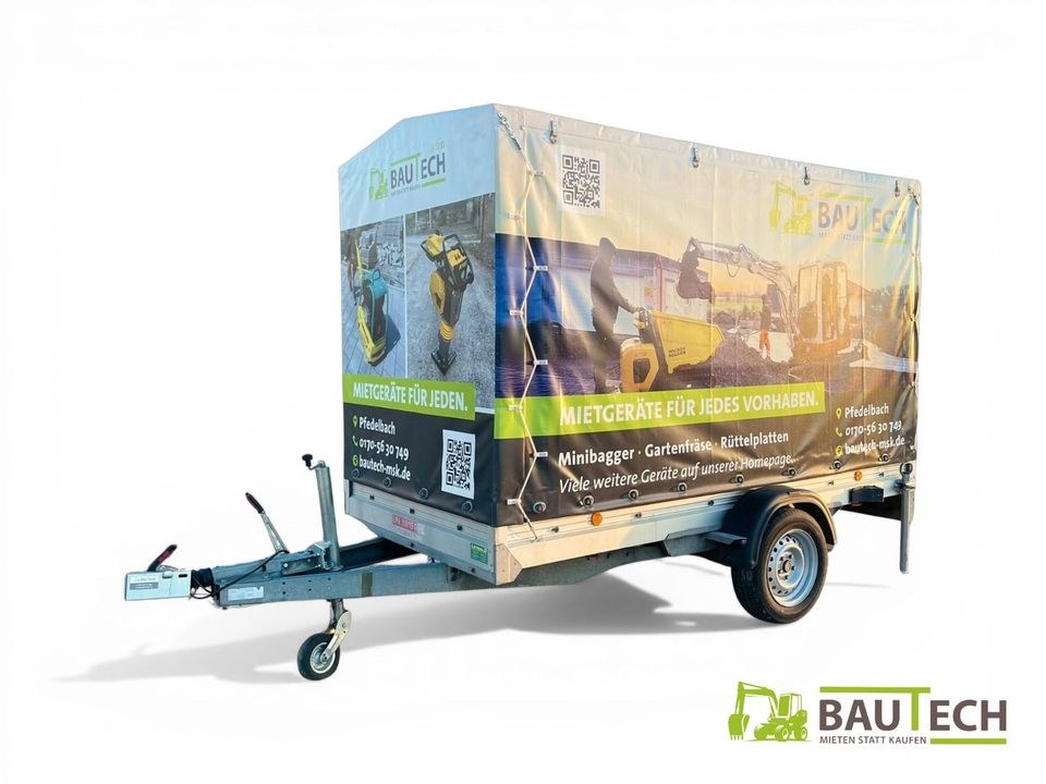 Planenanhänger Anhänger Transportanhänger kg N mieten bei Bautech