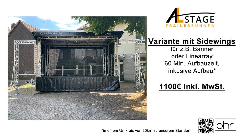 Trailerbühne Bühnenanhänger mobile Bühne 24m² mieten in Herne – 2