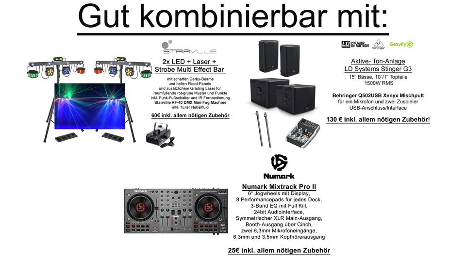 ADJ Eventtable II DJ Tisch Pult mieten in Herne – Sitzplätze für alle – 2