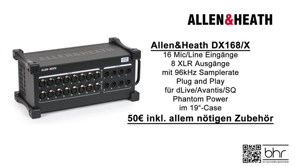 Allen Heath DX168 X Stagebox mieten in Herne – das Besondere
