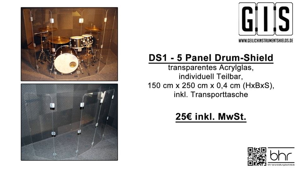 5 Panel Drumshield mieten in Herne – das Besondere