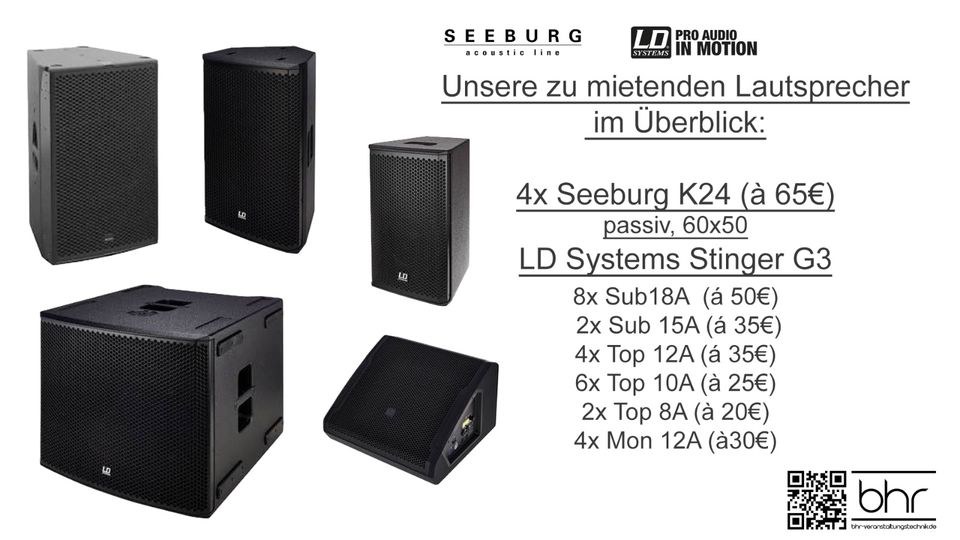 Seeburg K24 LD Systems Stinger mieten in Herne – das Besondere