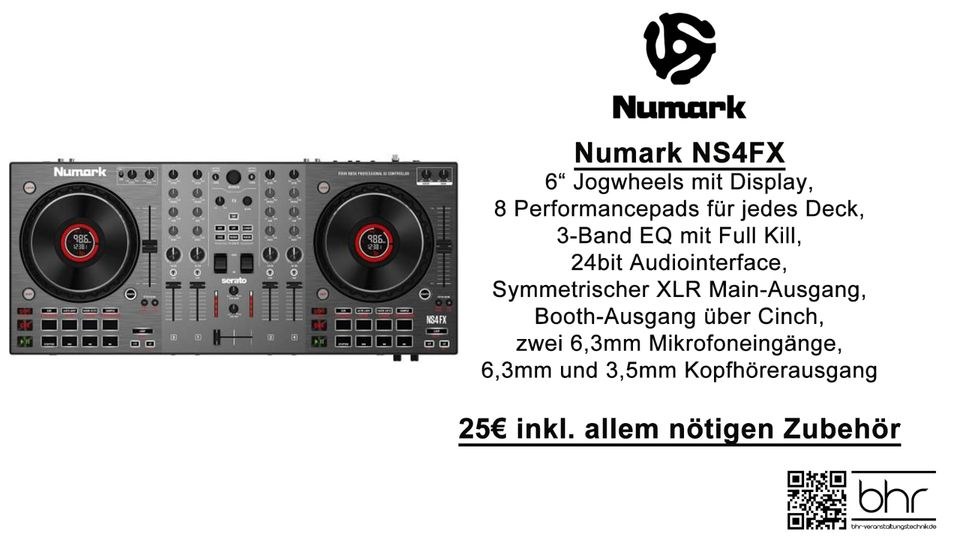 DJ Controller Numark NS 4FX mieten in Herne – Sound, der ankommt