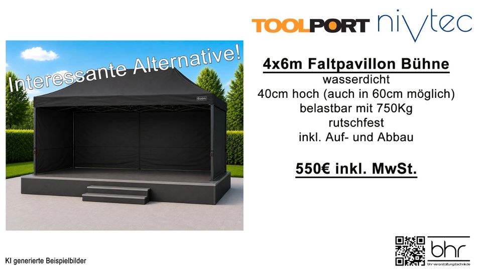 Trailerbühne Bühnenanhänger mobile Bühne 24m² mieten in Herne – 3