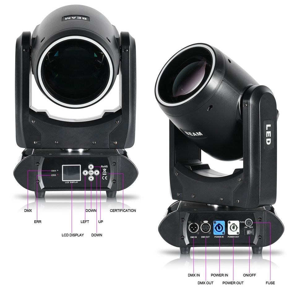 300W 24Prisma RGBW LED Beam Moving Head mieten bei Big Block Event – 2