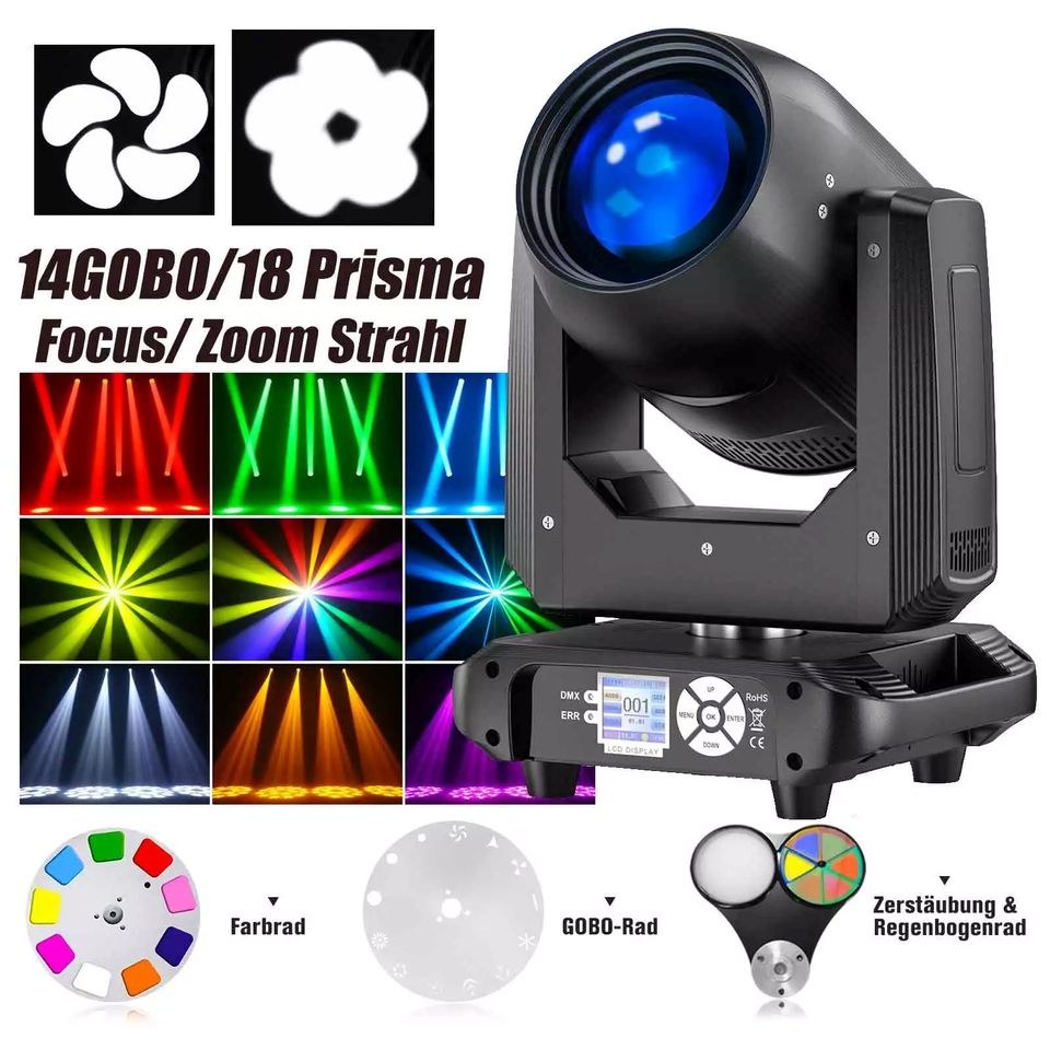 Movig Head Beam 200Watt COB LED mieten bei Big Block Event – 2