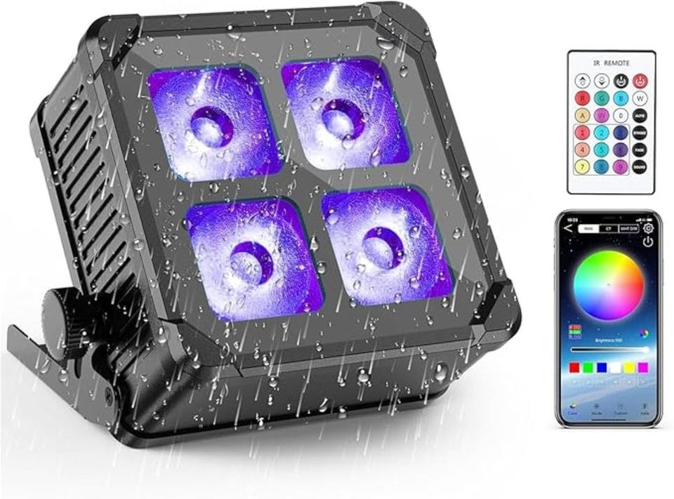 LED Akku Lampe 4X10W IP65 Wasserdicht mieten bei Big Block Event