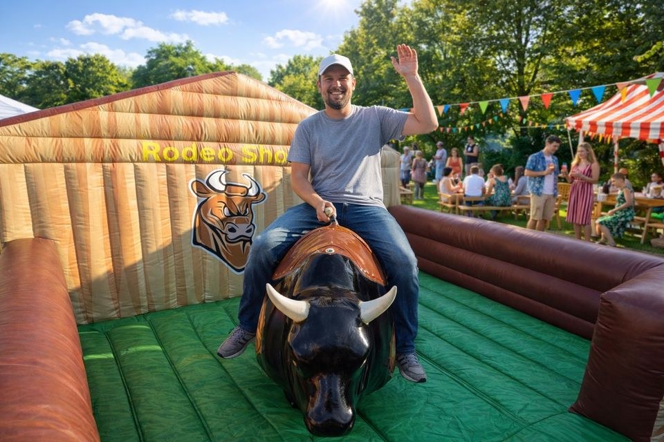 Bullriding Rodeobullen Hüpfburg mieten in Geldern