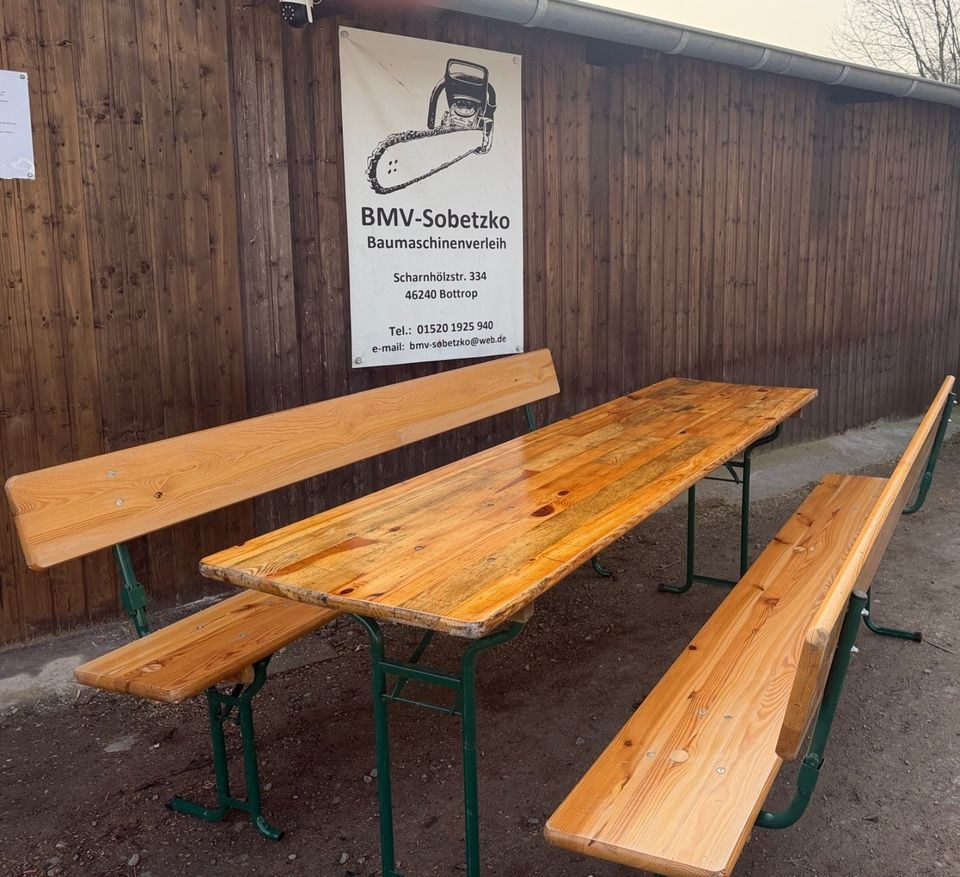 Bierzeltgarnitur ohne Lehne rund Stehtisch mieten in Bottrop – 3