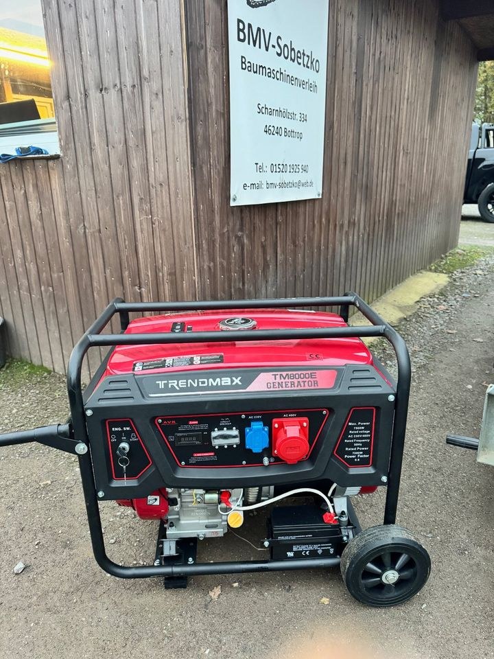 Notstrom Generator Stromerzeuger 7500W mieten in Bottrop