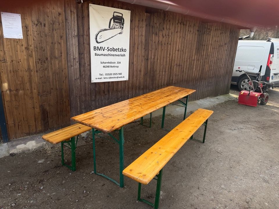 Bierzeltgarnitur ohne Lehne rund Stehtisch mieten in Bottrop – 2