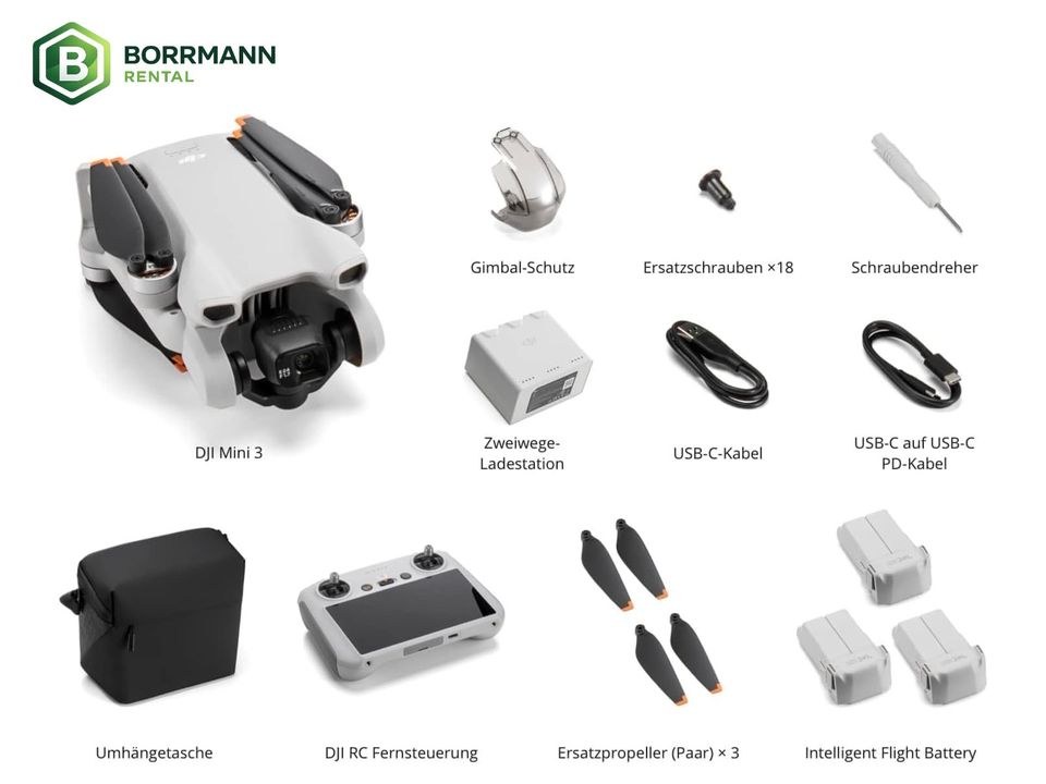 DJI Mini 3 4K Drohne mieten in Velten – Luftaufnahmen auf Zeit – 2
