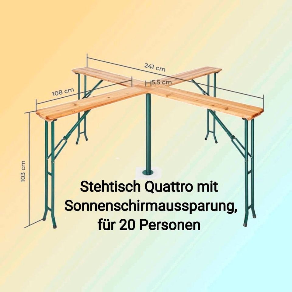 Bierzeltgarnitur Pavillon Kühlschrank Heizpilz mieten in Winnweiler – 2