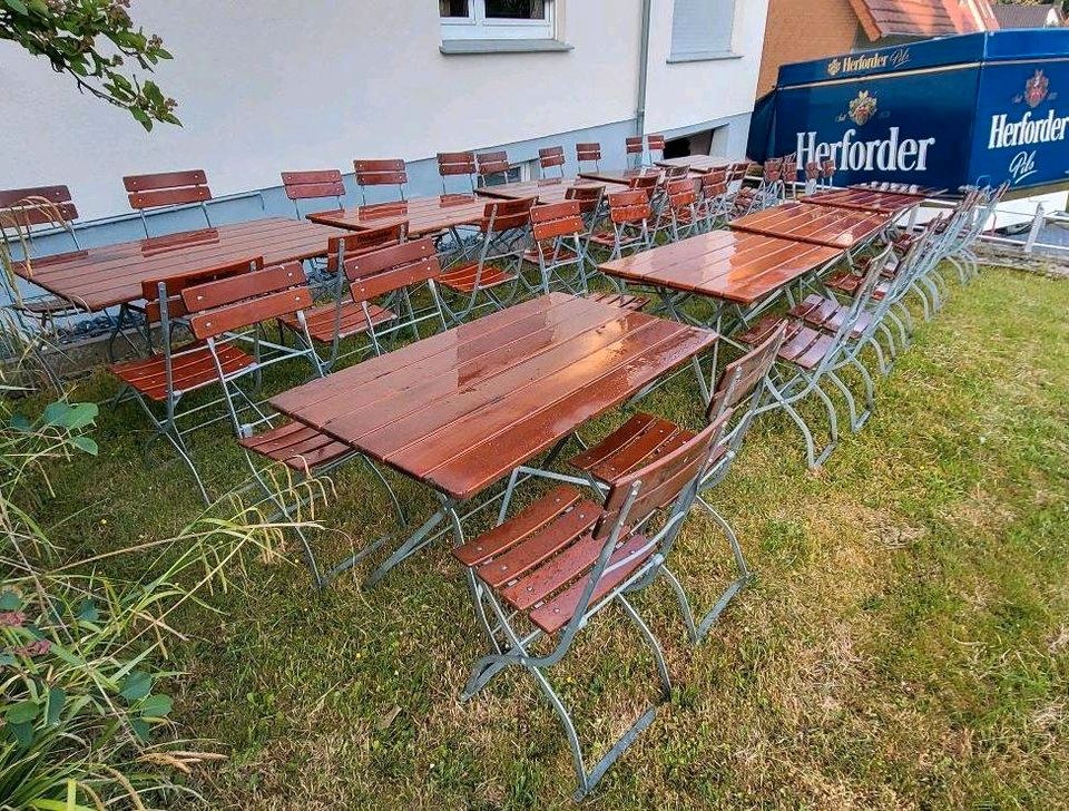 Biergartentische Biergartenstühle mieten in Hiddenhausen – 3