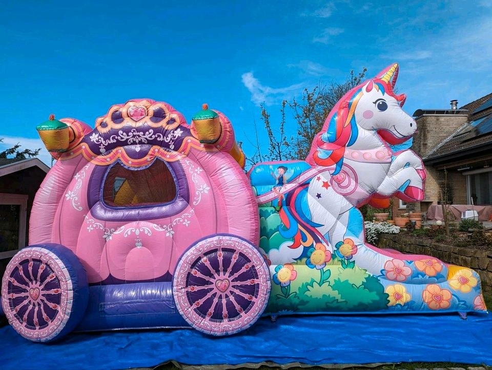 Hüpfburg Märchenkutsche Einhorn mieten in Hiddenhausen – 2
