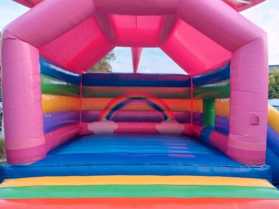 Hüpfburg Einhorn Rutsche Regenbogen mieten in Hiddenhausen – 2
