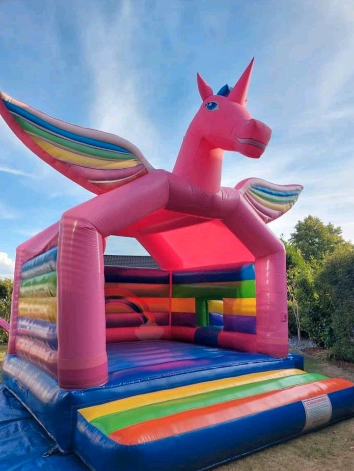 Hüpfburg Einhorn Rutsche Regenbogen mieten in Hiddenhausen – 4