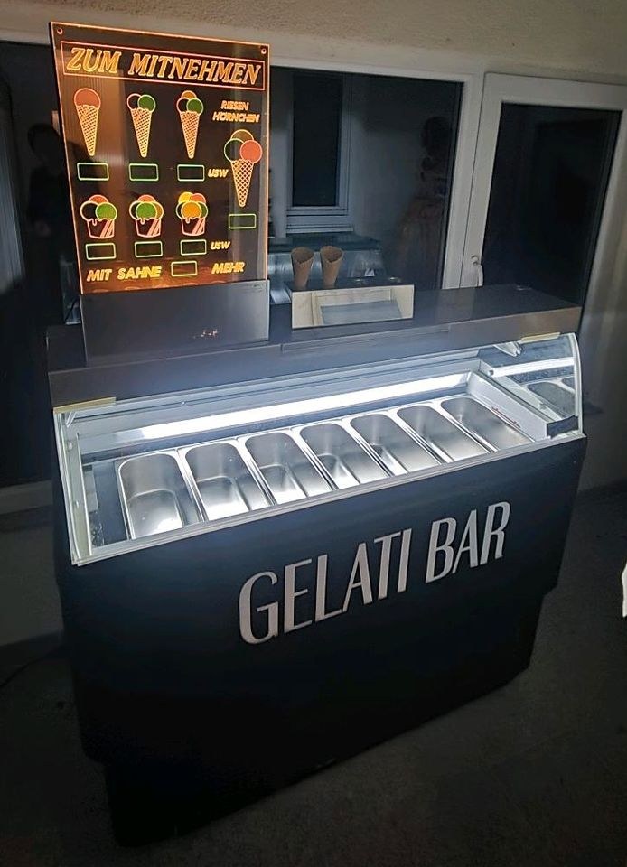Gelati Bar Eistheke Eisvitrine mieten in Hiddenhausen – mobile Bar