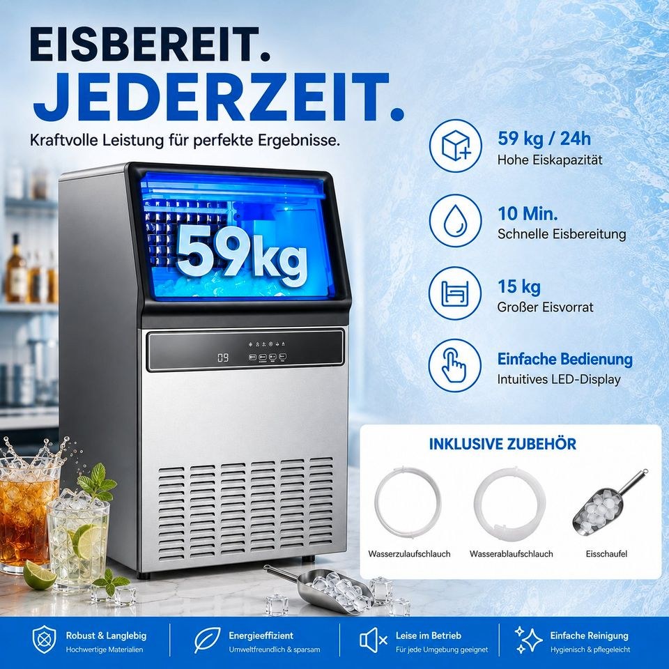 Profi Eiswürfelmaschine mieten bei CLARN Zelte