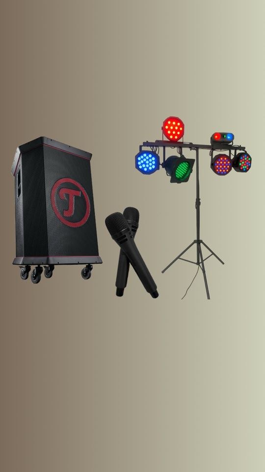 Eventtechnik Musikbox Licht Mikrofon mieten bei Das Soundmobil