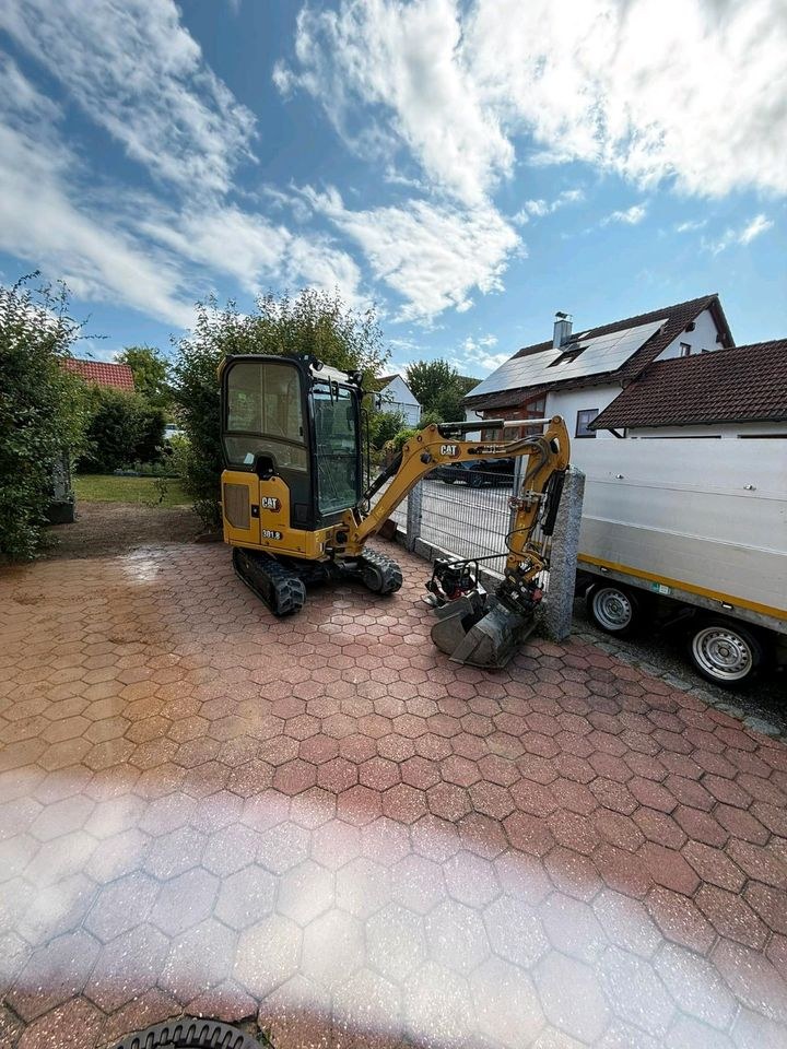 Minibagger kleiner Bagger Aushub mieten in Bad Abbach – 4