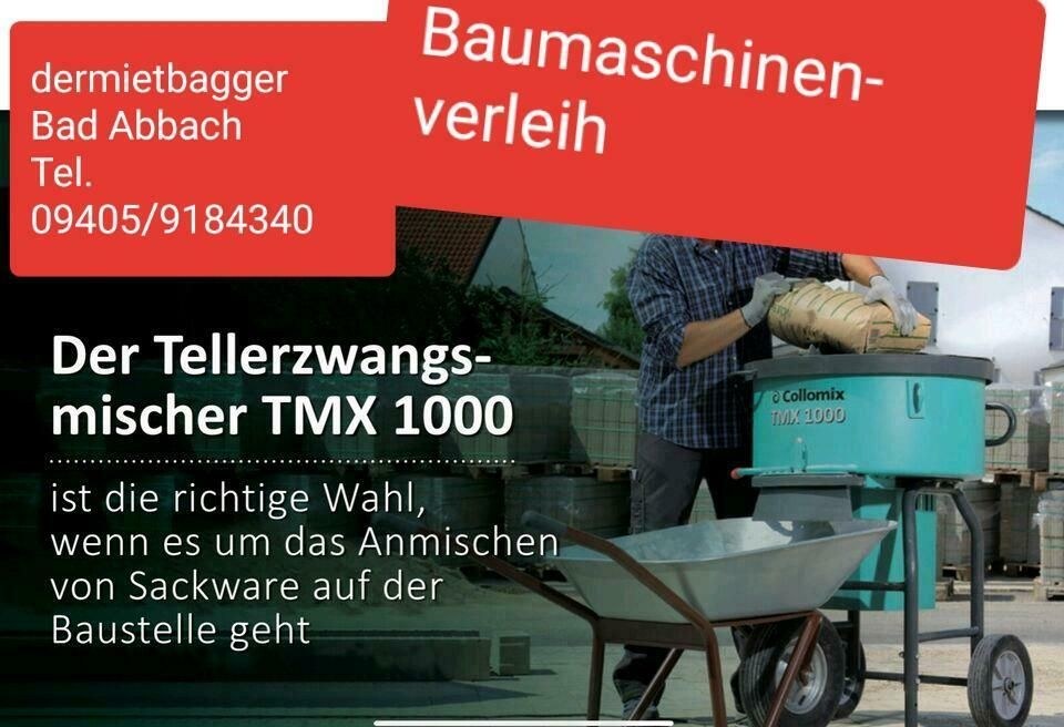 Betonmischer Zwangsmischer Mischmaschine f mieten in Bad Abbach – 2