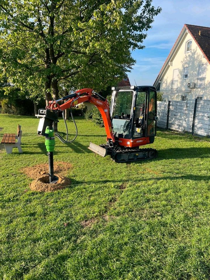 N Erdbohrer f Minibagger Zaunbau Fundament mieten in Bad Abbach