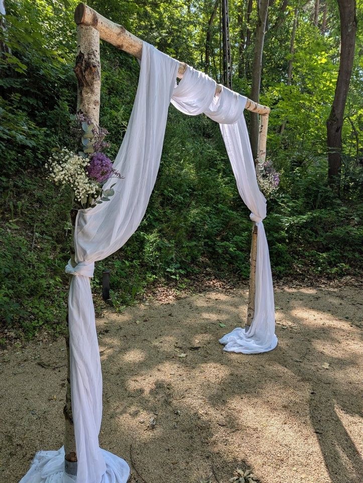 Traubogen freie Trauung Birke Holz Hochzeitsdeko mieten in Mechernich – 4