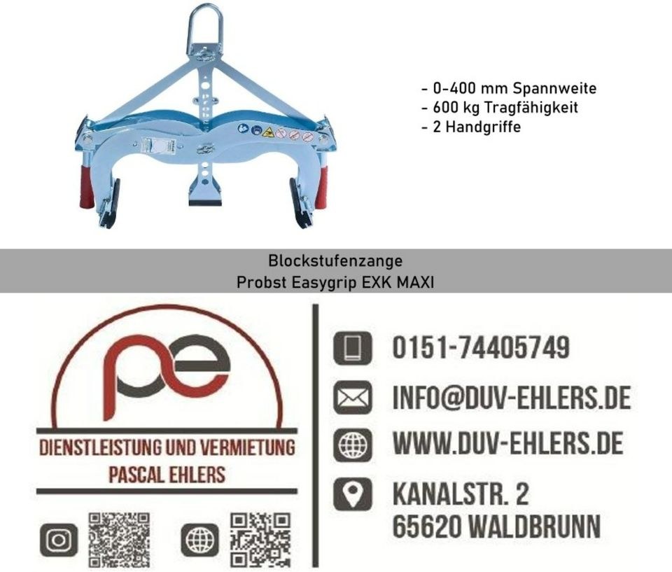 Blockstufenzange Probst Easygrip EXG MAXI mieten in Waldbrunn
