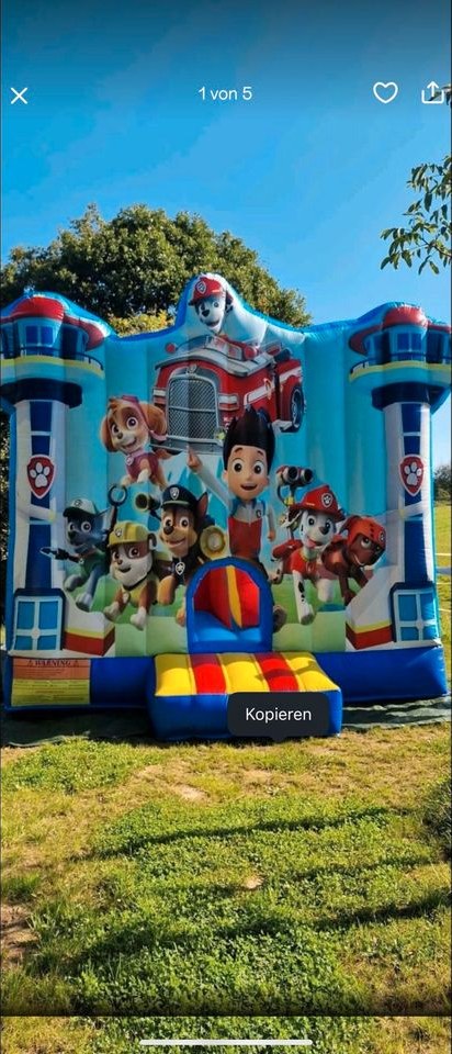 Paw Patrol Hüpfburg riesenrutsche mieten bei Elma Eventservice