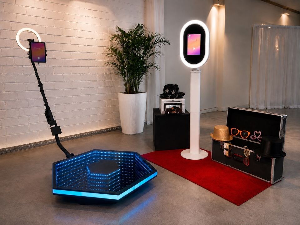 Premium Fotobox 360° VideoBooth Sofortdruck mieten in Korschenbroich