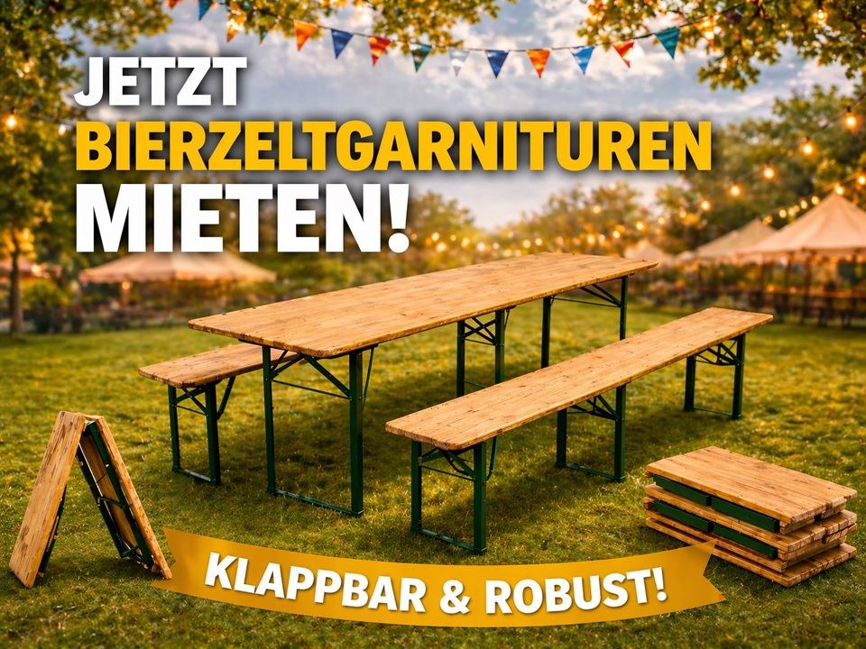 Bierzeltgarnituren mieten in Mönchengladbach – Sitzplätze für alle – 3