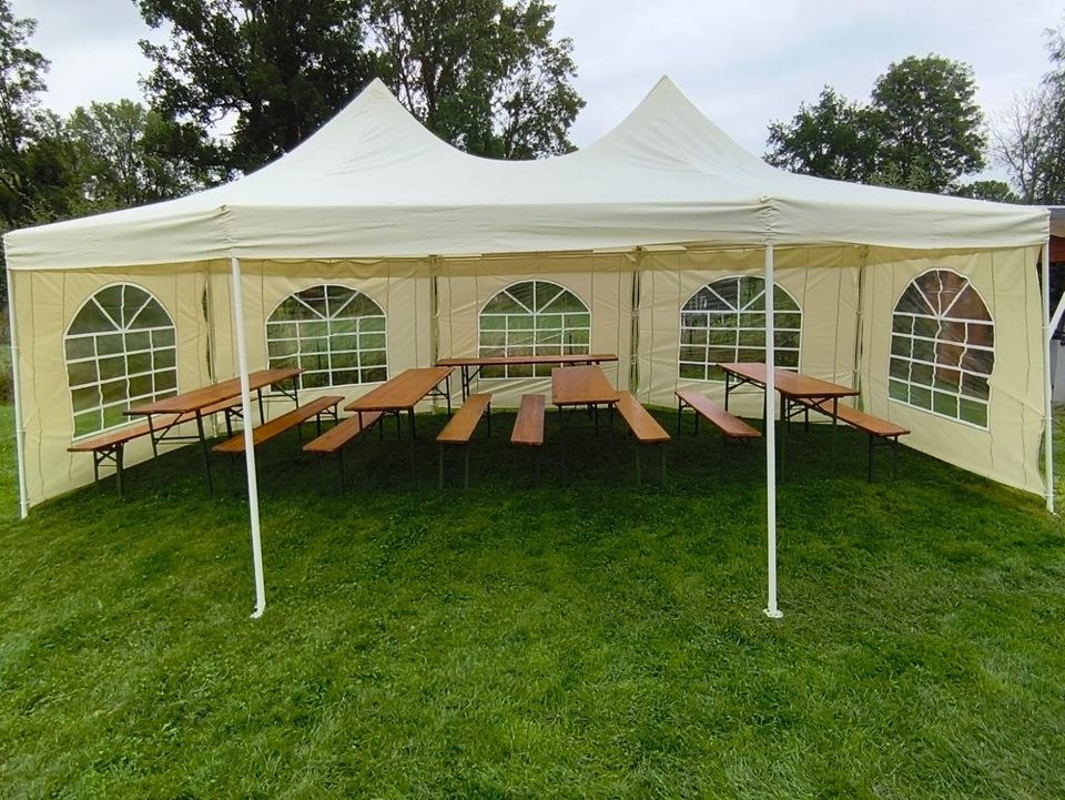 Pagodenzelt Partyzelt Festzelt 6,8x5m ca 40 mieten in Köpenick – 3